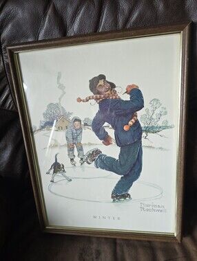 Norman Rockwell 'Winter' Framed Print